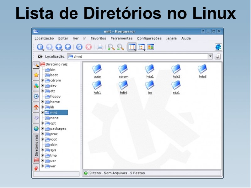 Lista de Diretórios no Linux